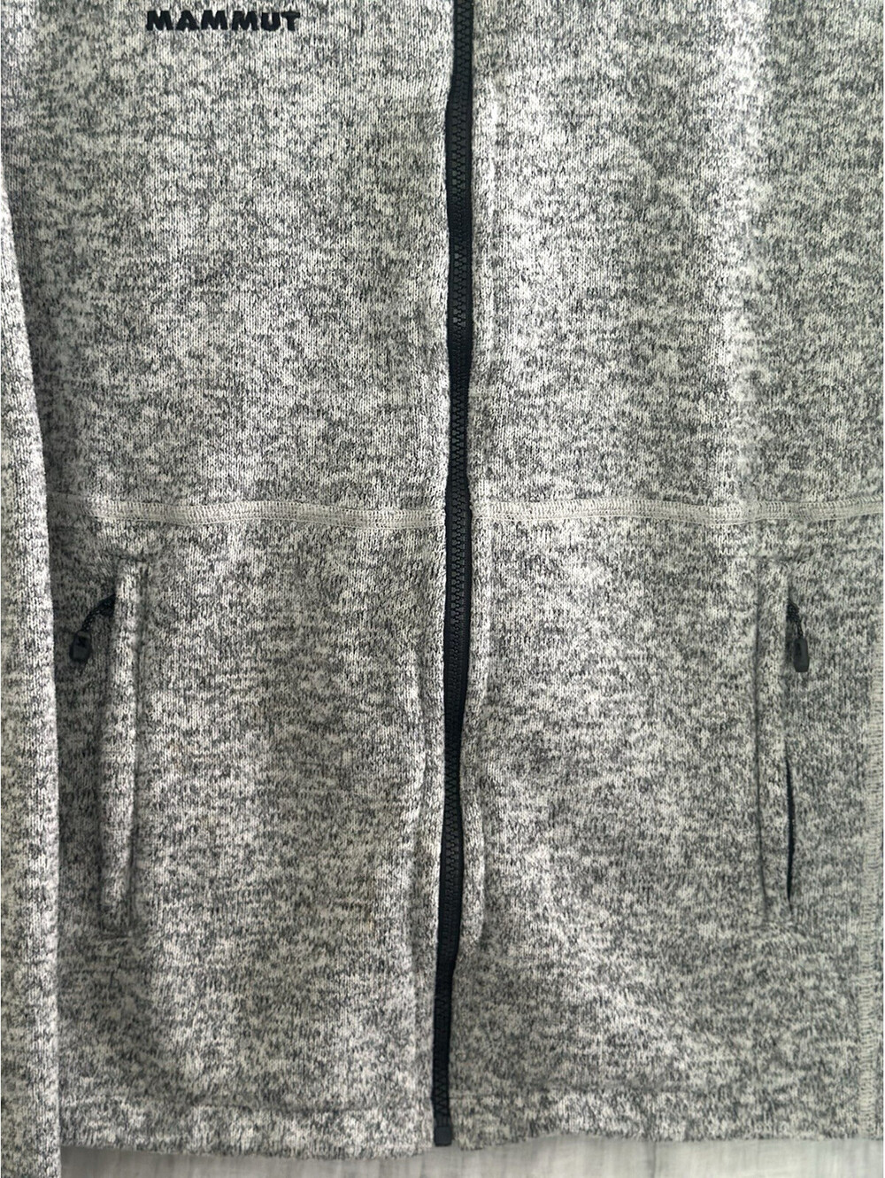 Mammut Zippered Fleece Jacket Hoodie Gray Men's Large - Picture 4 of 9